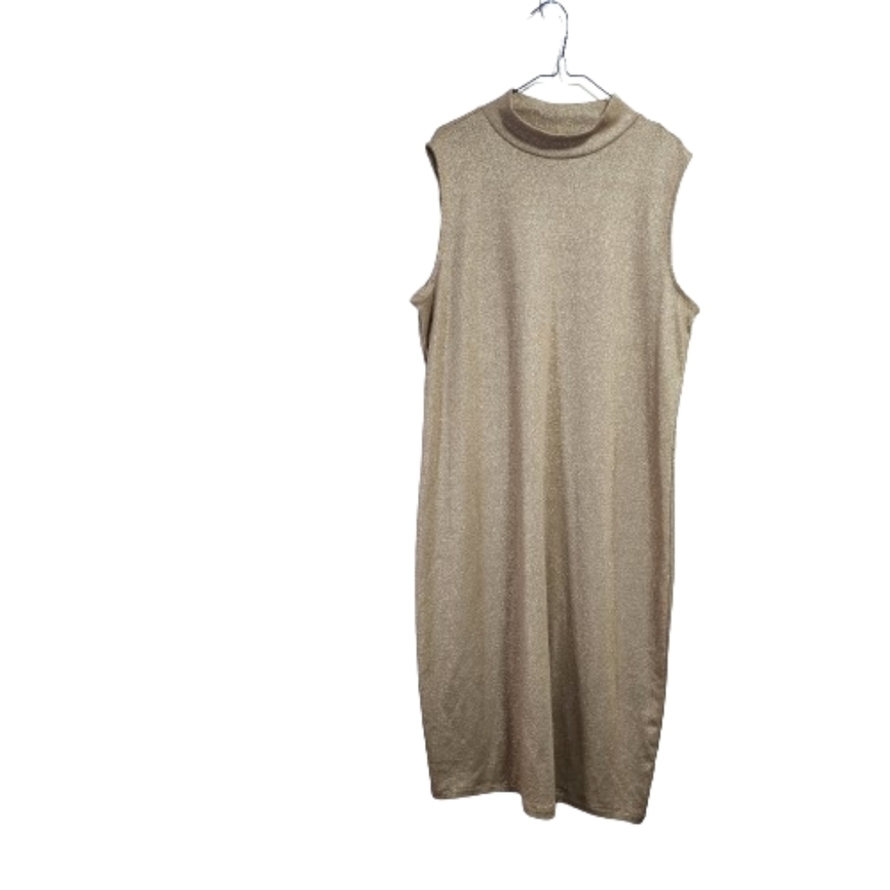 Gap sleeveless shimmering maxi bodycon dress color gold size xxl